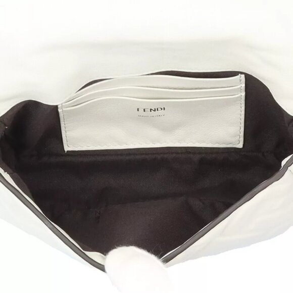 FENDI Shoulder Bag Cross Body 8BS017 leather 2way Chain Baguette Mini - Picture 9 of 9